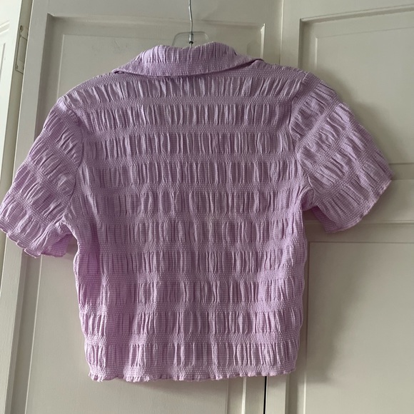 Purple Ribbed Material Shirt - Picture 2 of 2